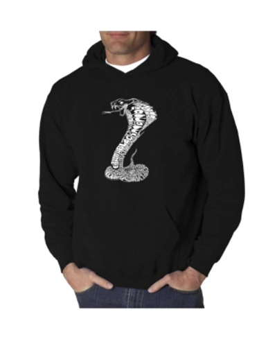 La Pop Art Men's Word Art Hooded Sweatshirt In Black