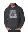 La Pop Art Men's Word Art Hooded Sweatshirt In Dark Gray
