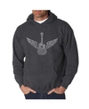 La Pop Art Men's Word Art Hooded Sweatshirt - Amazing Grace In Dark Gray