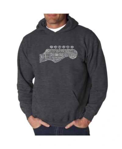 La Pop Art Men's Word Art Hooded Sweatshirt In Dark Gray