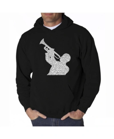 La Pop Art Men's Word Art Hoodie In Black