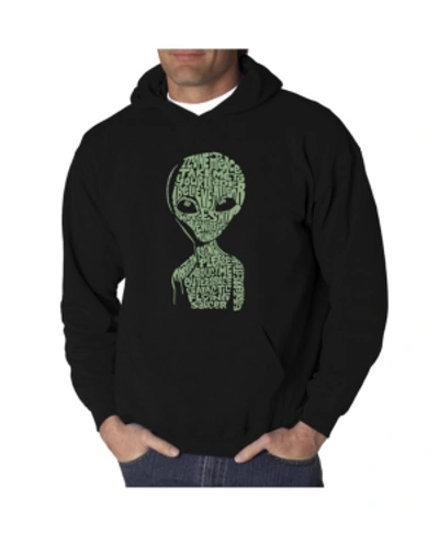 La Pop Art Men's Word Art Hoodie In Black