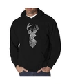 La Pop Art Men's Word Art Hoodie In Black