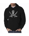 La Pop Art Men's Word Art Hoodie In Black