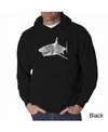 La Pop Art Men's Word Art Hoodie In Black