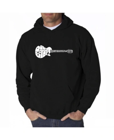 La Pop Art Men's Word Art Hooded Sweatshirt In Black