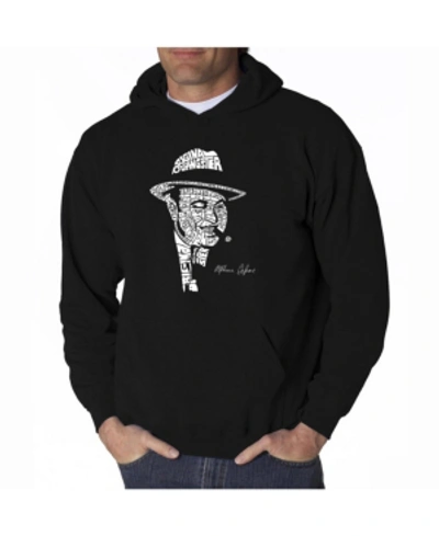 La Pop Art Men's Word Art Hoodie In Black