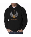 La Pop Art Men's Word Art Hoodie In Black