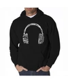 La Pop Art Men's Word Art Hoodie In Black
