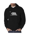 La Pop Art Men's Word Art Hoodie In Black