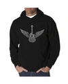 La Pop Art Men's Word Art Hooded Sweatshirt In Black