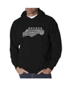 La Pop Art Men's Word Art Hooded Sweatshirt In Black