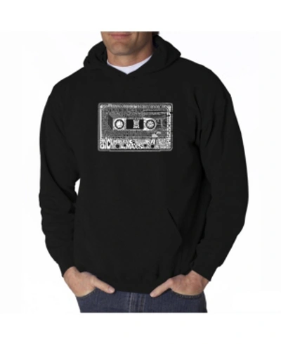 La Pop Art Men's Word Art Hooded Sweatshirt In Black