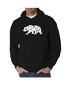 La Pop Art Men's Word Art Hooded Sweatshirt In Black