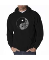 La Pop Art Men's Word Art Hoodie In Black