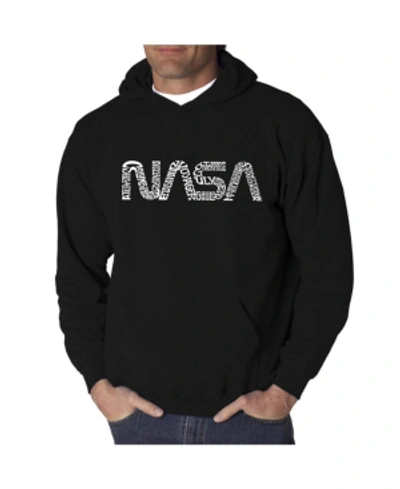 La Pop Art Men's Word Art Hooded Sweatshirt In Black