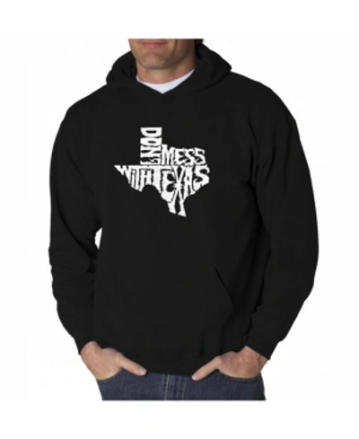 La Pop Art Men's Word Art Hoodie In Black