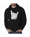 La Pop Art Men's Word Art Hooded Sweatshirt In Black