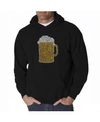 La Pop Art Men's Word Art Hooded Sweatshirt In Black