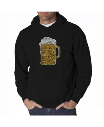 La Pop Art Men's Word Art Hooded Sweatshirt In Black