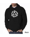 La Pop Art Men's Word Art Hoodie In Black
