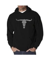 La Pop Art Men's Word Art Hooded Sweatshirt In Black