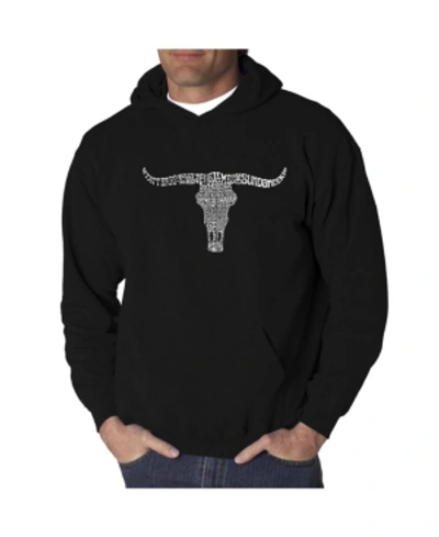 La Pop Art Men's Word Art Hooded Sweatshirt In Black