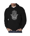 La Pop Art Men's Word Art Hooded Sweatshirt In Black
