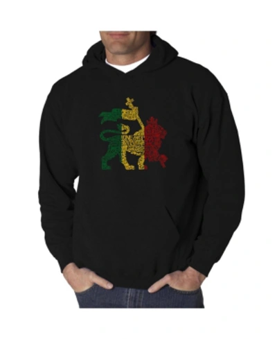 La Pop Art Men's Word Art Hoodie, One Love In Black