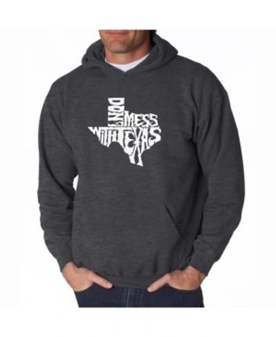 La Pop Art Men's Word Art Hoodie In Dark Gray