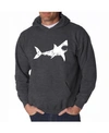 La Pop Art Men's Word Art Hooded Sweatshirt - Bite Me In Dark Gray
