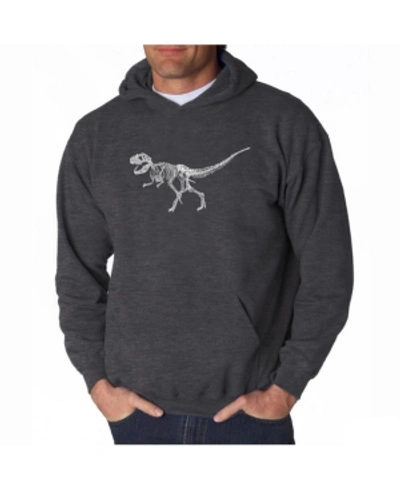 La Pop Art Men's Word Art Hooded Sweatshirt In Dark Gray