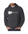 La Pop Art Men's Word Art Hooded Sweatshirt - Don't Stop Believin In Dark Gray