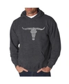 La Pop Art Men's Word Art Hooded Sweatshirt - Outlaws In Dark Gray