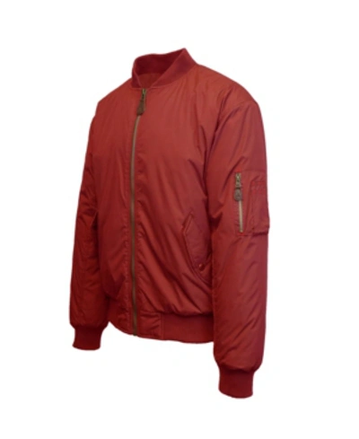 Galaxy By Harvic Spire By Galaxy Men's Flight Jacket In Maroon