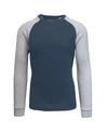Galaxy By Harvic Men's Long Sleeve Thermal Shirt With Contrast Raglan Trim On Sleeves In Navy-heath