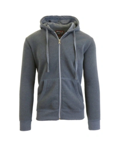 Galaxy By Harvic Men's Full Zip Fleece Hooded Sweatshirt In Charcoal