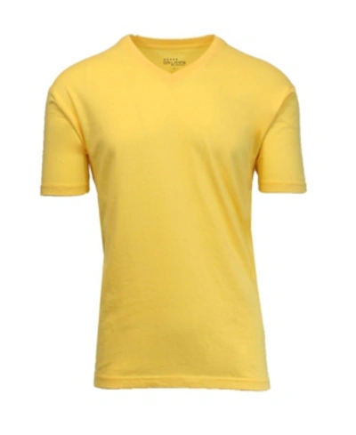 Galaxy By Harvic Men's Short Sleeve V-neck T-shirt In Light Yell