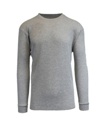 Galaxy By Harvic Men's Oversized Long Sleeve Thermal Shirt In Gray