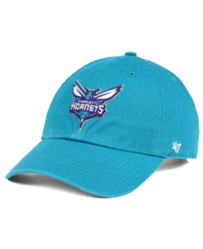 47 Brand Charlotte Hornets Clean Up Cap In Teal