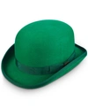 Scala Men's Wool Bowler Hat In Kelly Green