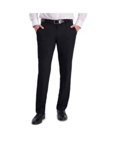 Louis Raphael Comfort Stretch Solid Skinny Fit Flat Front Dress Pant In Black
