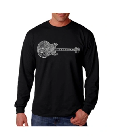 La Pop Art Men's Word Art Long Sleeve T-shirt In Black