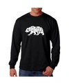La Pop Art Men's Word Art Long Sleeve T-shirt In Black