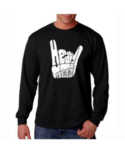 La Pop Art Men's Word Art Long Sleeve T-shirt In Black