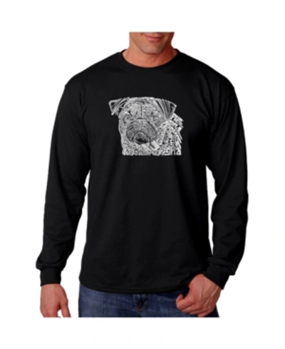 La Pop Art Men's Word Art Long Sleeve T-shirt In Black