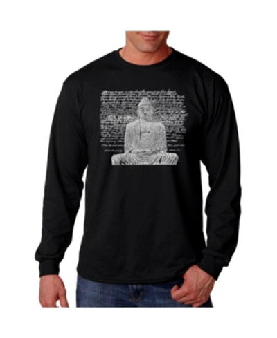 La Pop Art Men's Word Art Long Sleeve T-shirt In Black