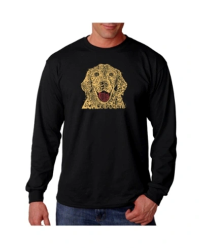 La Pop Art Men's Word Art Long Sleeve T-shirt In Black