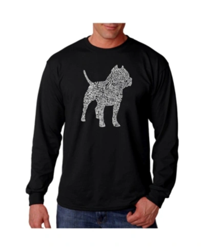 La Pop Art Men's Word Art Long Sleeve T-shirt In Black