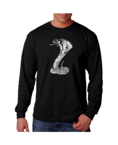 La Pop Art Men's Word Art Long Sleeve T-shirt In Black